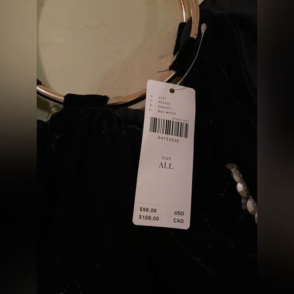 Anthropologie floral half moon velvet handbag NWT - Picture 5 of 8